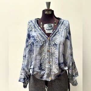 Vintage Havana flowy bohemian hippie top (s)